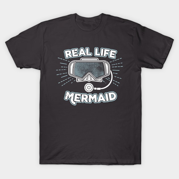 Scuba Diving T-Shirt Real Life Mermaid Diver T-Shirt by Uinta Trading
